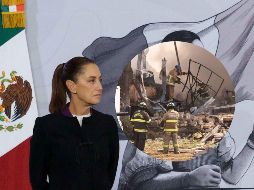 Sheinbaum detalló que la avioneta transportaba a una familia que viajaba desde Acapulco con destino al Aeropuerto de Toluca. SUN / O. ALVARADO / A. VARGAS