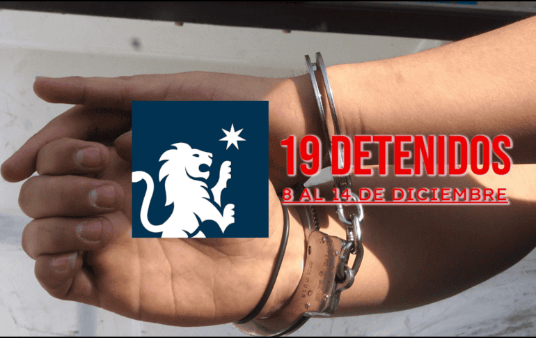 Estos son los resultados de la Policía de Guadalajara recabados en la semana pasada. EL INFORMADOR / ARCHIVO