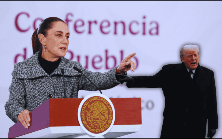 Sheinbaum recordó que una parte del territorio estadounidense fue históricamente mexicano. EFE / M. Guzmán / AP / M. Schiefelbein