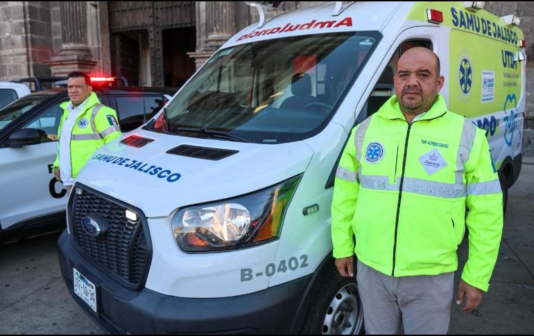 Tras el acto protocolario, distintas unidades que se dieron cita en el corazón del Centro de Guadalajara salieron de manera representativa con sus sirenas y códigos encendidos. EL INFORMADOR/A. Navarro