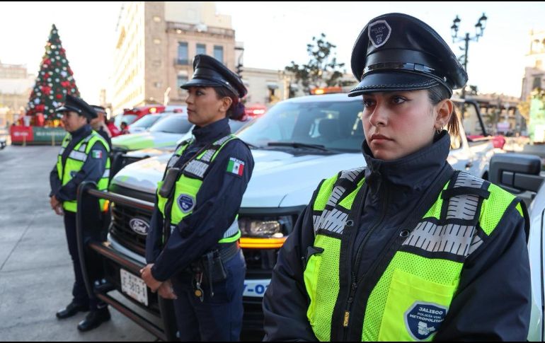 Tras el acto protocolario, distintas unidades que se dieron cita en el corazón del Centro de Guadalajara salieron de manera representativa con sus sirenas y códigos encendidos. EL INFORMADOR/A. Navarro