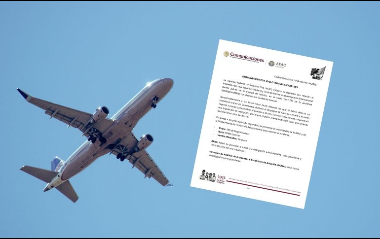 La tarde de ayer viernes, en redes sociales circularon videos del incidente con el vuelo de Magnicharters. ESPECIAL / CANVA