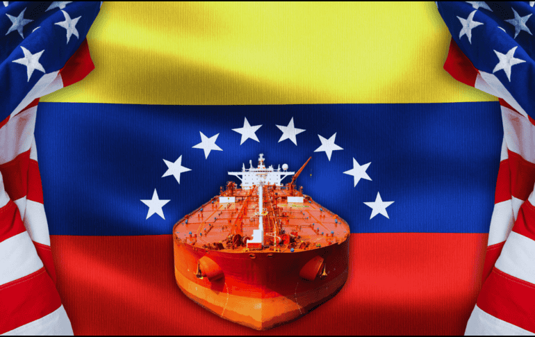 El estado del buque es desconocido y no está claro aún si transportaba crudo venezolano. ESPECIAL / CANVA