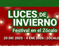 El Festival de Luces ilumina en el Zócalo amplia oferta artística y musical para todo público. INSTAGRAM / @amor_de_festival