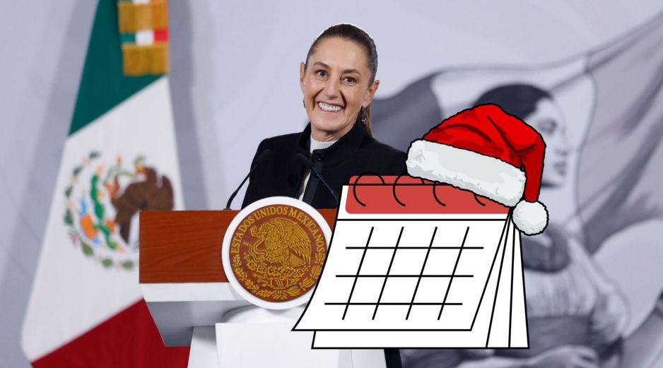 Sheinbaum dijo que aún no sabe lo que cenará este 24 de diciembre, pero adelantó que habrá romeritos. EFE / S. Gutiérrez