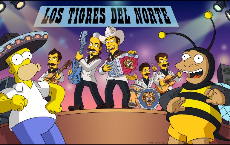 Los Tigres se unirá a otras bandas como U2 y Red Hot Chili Peppers como parte del universo Simpson. X/TheSimpsons