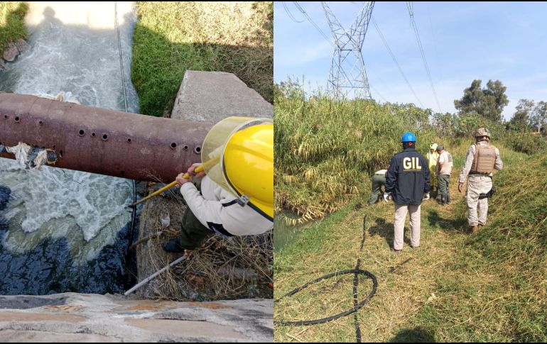 El hecho se registró alrededor de las 10:00 horas en una manguera de alta presión ubicada sobre un arroyo en la calle Maestro Sandoval. ESPECIAL / PC. JALISCO