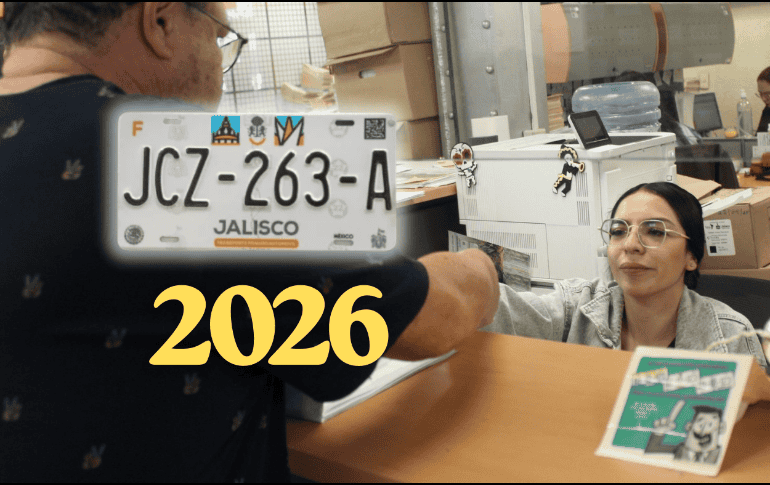 El canje de placas es obligatorio para todos los vehículos cuyas láminas tengan los diseños “Maguey”, “Minerva” y “Gota” (roja y verde). ESPECIAL/Gobierno de Jalisco