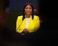 Fotografía de Delcy Rodríguez durante una conferencia de prensa en el palacio presidencial de Miraflores en Caracas, Venezuela. AP/A. Cubillos