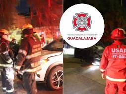 Bomberos de Guadalajara se presentaron en el lugar en compañía de personal del SAMU y paramédicos de la Cruz Verde. ESPECIAL / FACEBOOK Protección Civil y Bomberos GDL