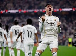 Valverde anotó el primer gol del Real Madrid y puso el pase para el segundo. EFE/K. Forsterling