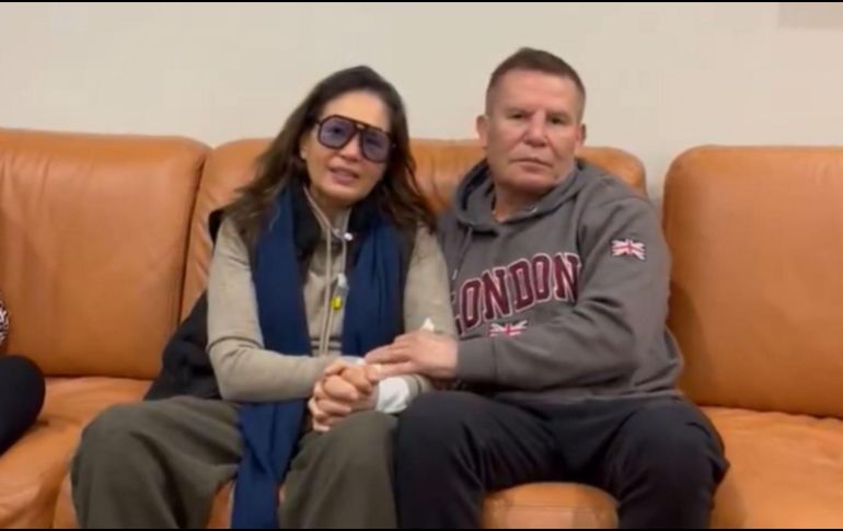 El ex campeón aseguró que la conductora se encuentra bien, bromeó sobre su condición y celebró poder verla activa y de buen ánimo. ESPECIAL.