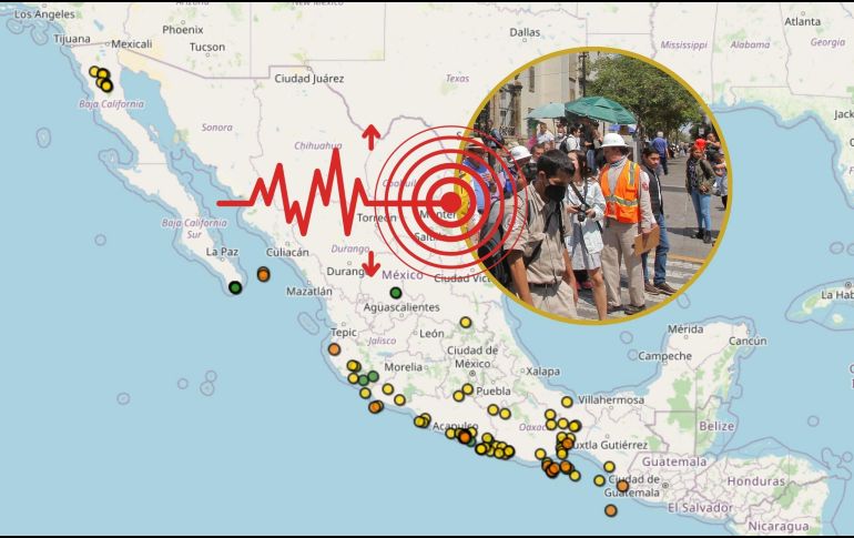 Los sismos más fuertes del 2025 se presentaron en Baja California Sur, Jalisco, Chiapas y Michoacán. EL INFORMADOR / ARCHIVO / ESPECIAL / SSN