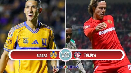 Tigres y Toluca se enfrentan en la J3 del Clausura 2026 con la mira puesta en escalar posiciones. ESPECIAL / IMAGO7 y CANVA