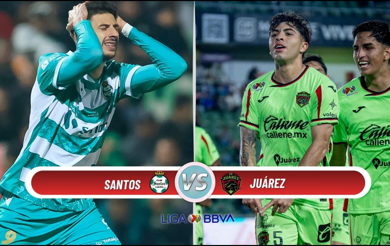 Santos y Juárez se enfrentan este domingo en el Estadio TSM por la J3. ESPECIAL / IMAGO7 y CANVA