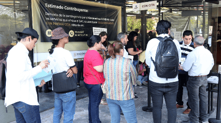 El SAT publicó desde sus redes sociales que en México se cuenta con una disponibilidad alta en el 95 % de sus oficinas. EL INFORMADOR / ARCHIVO