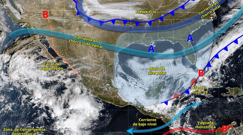 El SMN advierte que estas condiciones podrían afectar la movilidad y la infraestructura, por lo que recomienda a la población mantenerse informada y atender las indicaciones de protección civil. ESPECIAL/ SMN