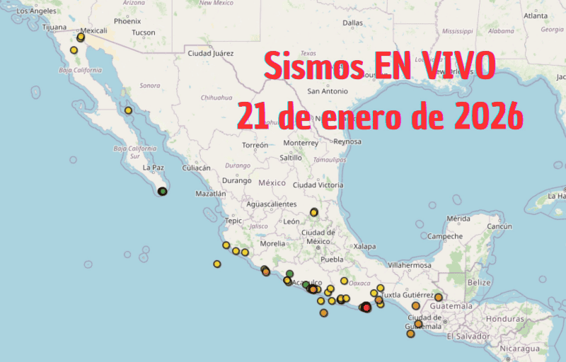 &nbsp;Monitoreo EN VIVO de los temblores en México. ESPECIAL / SSN 