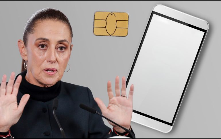 Sheinbaum respondió a las críticas que señalan que el registro de chips vulnera la privacidad de las personas. ESPECIAL, EFE / I. Esquivel y CANVA