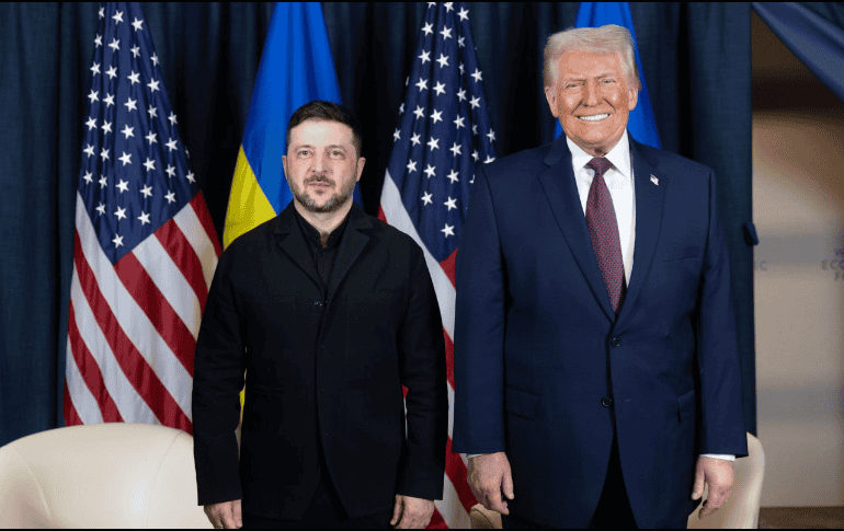 Donald Trump, afirmó al termino de su reunión en Davos con Volodímir Zelenski que el encuentro para abordar el fin de la guerra de Rusia en Ucrania ha sido 