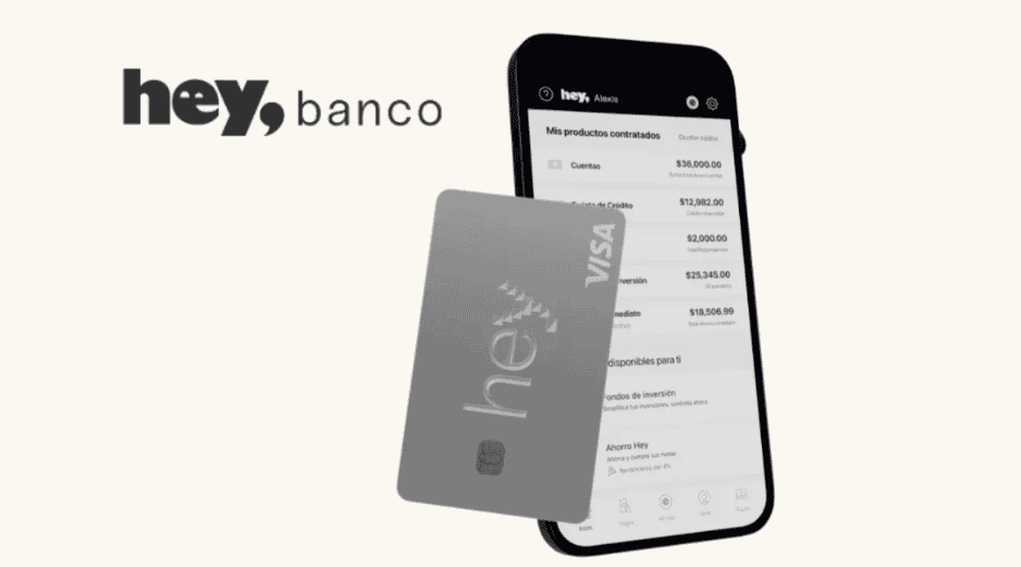 Este banco se gestiona al 100% mediante su la aplicación móvil, disponible para Android y iOS. CANVA ESPECIAL/Hey, banco