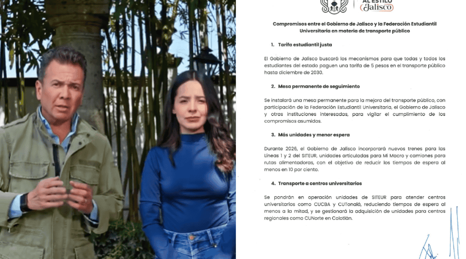 La FEU, con apoyo del Gobierno del Estado, gestionará con municipios para que las paradas de camión  cuenten con banquetas, alumbrado y bancas techadas. ESPECIAL/ X/ @TransporteJal