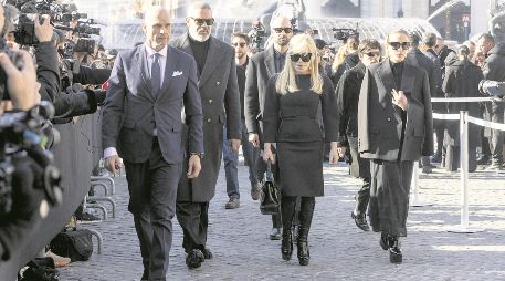 Donatella Versace asistió al homenaje a Valentino Garavani. AFP