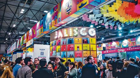 Stand de Jalisco en la feria de turismo, donde el Estado promociona su oferta cultural, gastronómica y turística a visitantes nacionales e internacionales. ESPECIAL