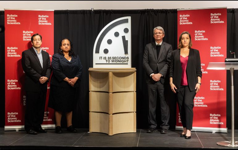 Desde 2007, el reloj ha incluido en sus valoraciones el deterioro del planeta debido al calentamiento global y la crisis climática. EFE/ Christiani Inc. / Boletín de Científicos Atómicos