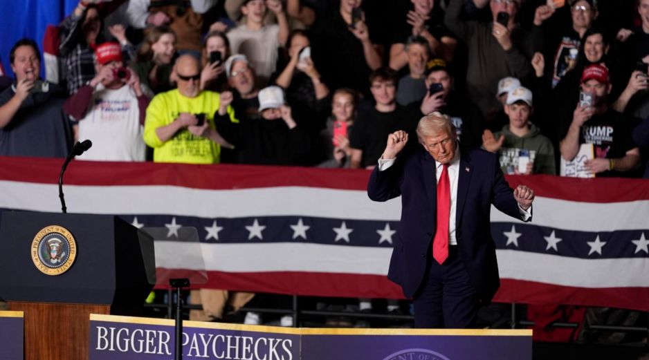 Trump afirmó en Des Moines que su gobierno redujo de forma significativa la delincuencia en Minnesota. EFE/MATTHEW PUTNEY
