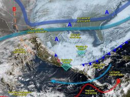 Este tipo de masas frías se desplaza desde Canadá y Estados Unidos hacia el sur, impulsada por la circulación atmosférica de gran escala. ESPECIAL/ SMN.