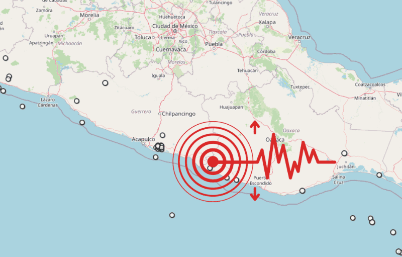 &nbsp;Sismo en Oaxaca. ESPECIAL / SSN