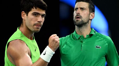 Djokovic disputará su final número 11 en Australia, y Alcaraz, la primera. EFE / J. Carret y J. Ross