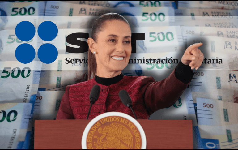 Sheinbaum rechazó que el caso de Grupo Salinas tuviera un trasfondo político y reiteró que se trató únicamente de la aplicación de la ley fiscal. EFE/Presidencia de México ESPECIAL/Canva