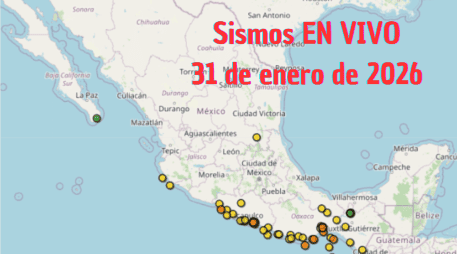 Sismos en México | EN VIVO | 31 de enero de 2026. ESPECIAL / SSN