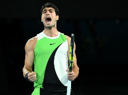 Con 22 años y 272 días, Alcaraz es el hombre más joven en completar un conjunto de los cuatro títulos principales en individuales. EFE/J. Ross