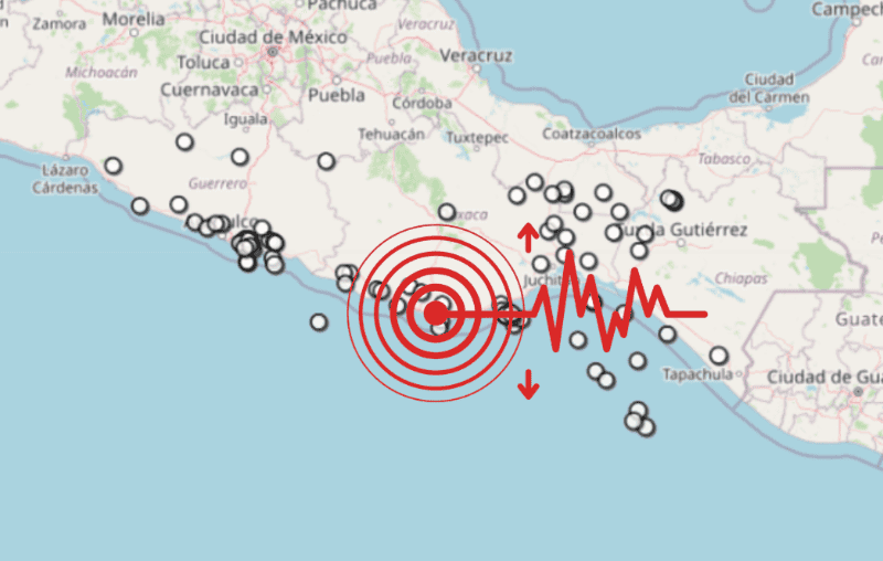 &nbsp;Sismo en Oaxaca. ESPECIAL / SSN
