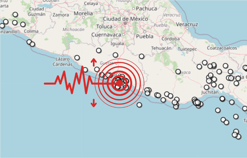 &nbsp;Sismo en Guerrero. ESPECIAL / SSN