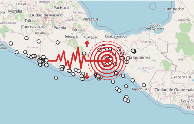&nbsp;Sismo en Oaxaca. ESPECIAL / SSN