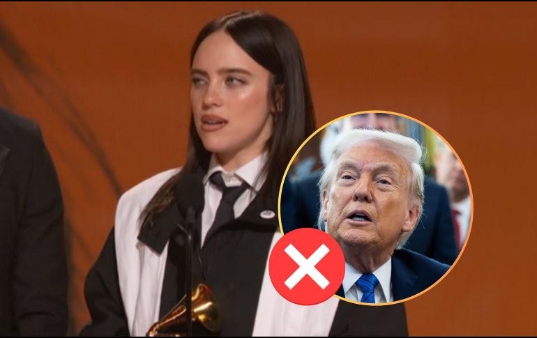 Eilish, una de las voces de la industria más feroces contra Trump, aprovechó su premiación para lanzar un contundente mensaje. EFE / ARCHIVO / ESPECIAL / Grammys