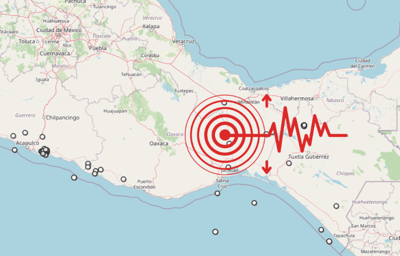 &nbsp;Sismo en Oaxaca. ESPECIAL / SSN