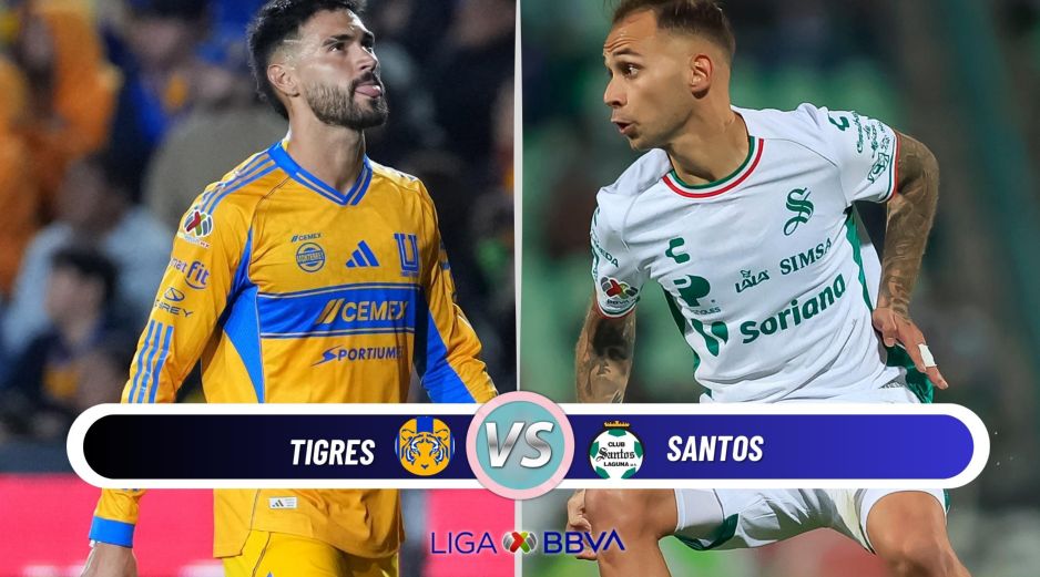 Tigres recibe a Santos Laguna en el arranque de la J5 del Clausura 2026. ESPECIAL / IMAGO7 y CANVA