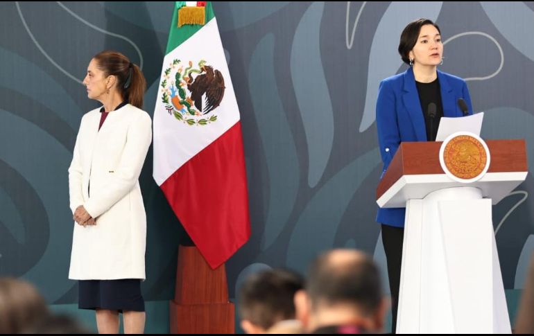 La titular del Secretariado Ejecutivo del Sistema Nacional de Seguridad Pública, Marcela Figueroa, presentó el reporte de incidencia delictiva en Michoacán. ESPECIAL/ X/ @Maffiguer