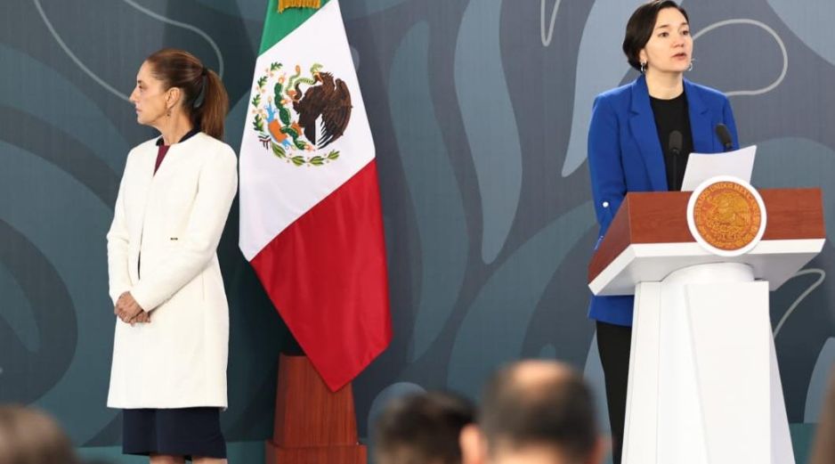 La titular del Secretariado Ejecutivo del Sistema Nacional de Seguridad Pública, Marcela Figueroa, presentó el reporte de incidencia delictiva en Michoacán. ESPECIAL/ X/ @Maffiguer