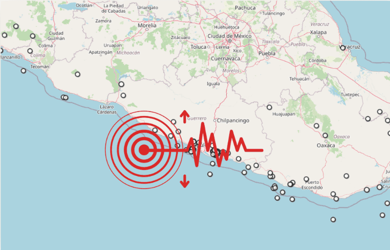 &nbsp;Sismo  en Guerrero. ESPECIAL / SSN