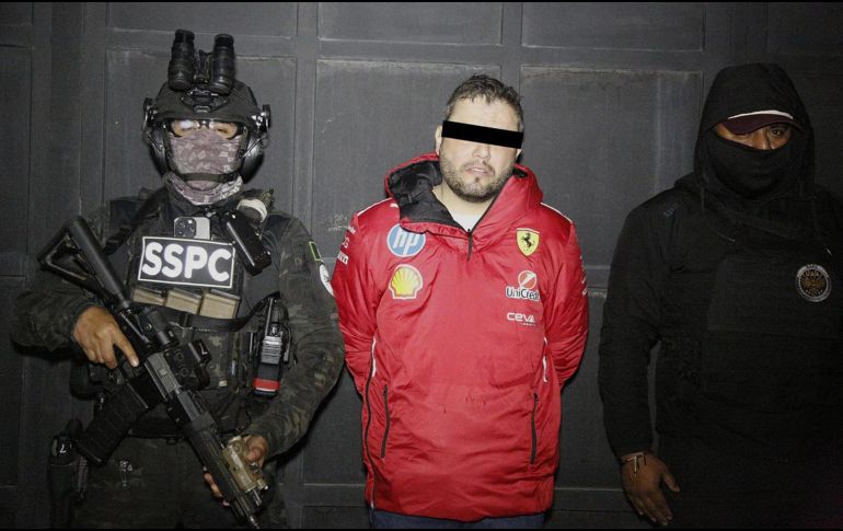 La Fiscalía General de la República (FGR) le imputara delitos de extorsión y secuestro agravado.  EFE/ Secretaria Seguridad y Protección Ciudadana de México