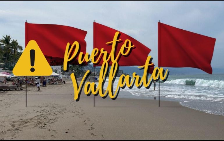 Así serán las condiciones del mar en Puerto Vallarta este fin de semana. ESPECIAL / FACEBOOK Protección Civil y Bomberos Puerto Vallarta