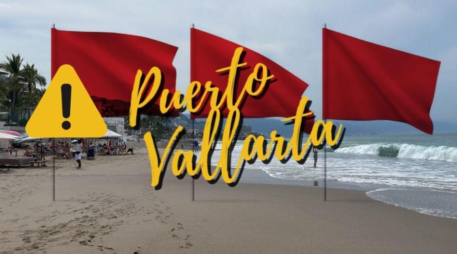 Así serán las condiciones del mar en Puerto Vallarta este fin de semana. ESPECIAL / FACEBOOK Protección Civil y Bomberos Puerto Vallarta