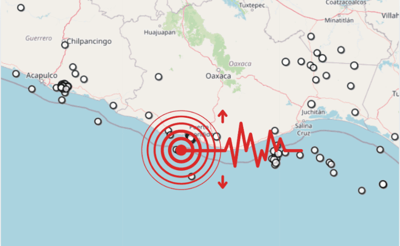 &nbsp;Sismo en Oaxaca. ESPECIAL / SSN