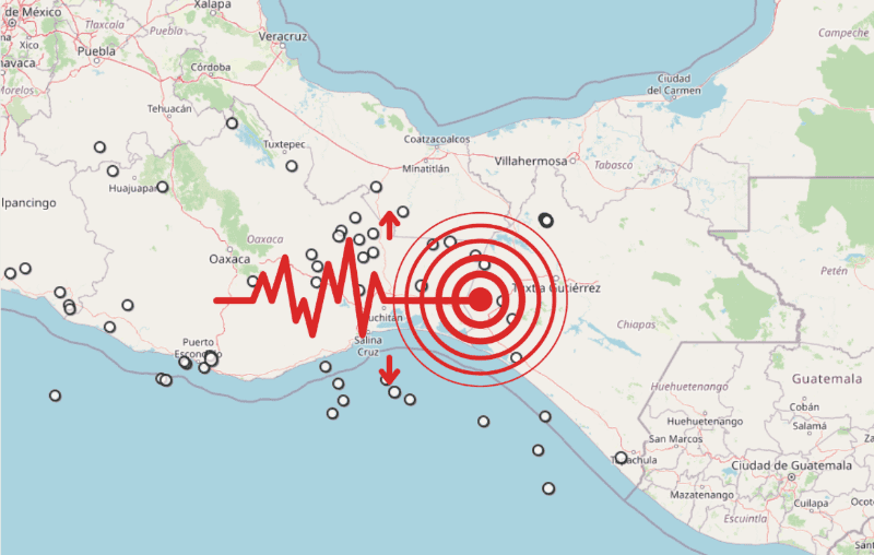 &nbsp;Sismo en Chiapas. ESPECIAL / SSN